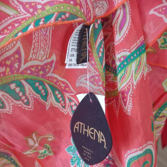 Large Wrap Paisley Floral Scarf Beach Summer Cover Up Cotton Silk Lightweight - Picture 10 of 10